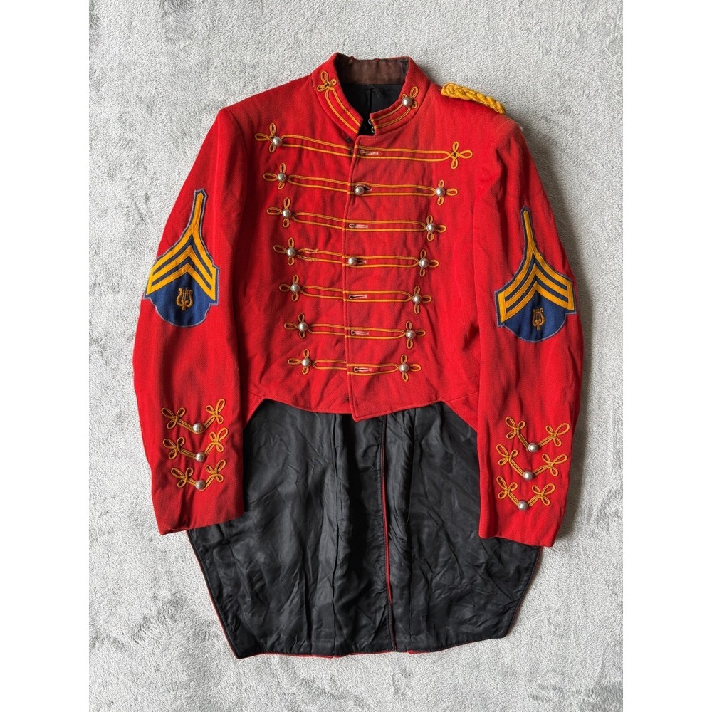 Vintage Petrarcas Mens Marching Band Uniform Jacket Red Gold Soutache Nutcracker
